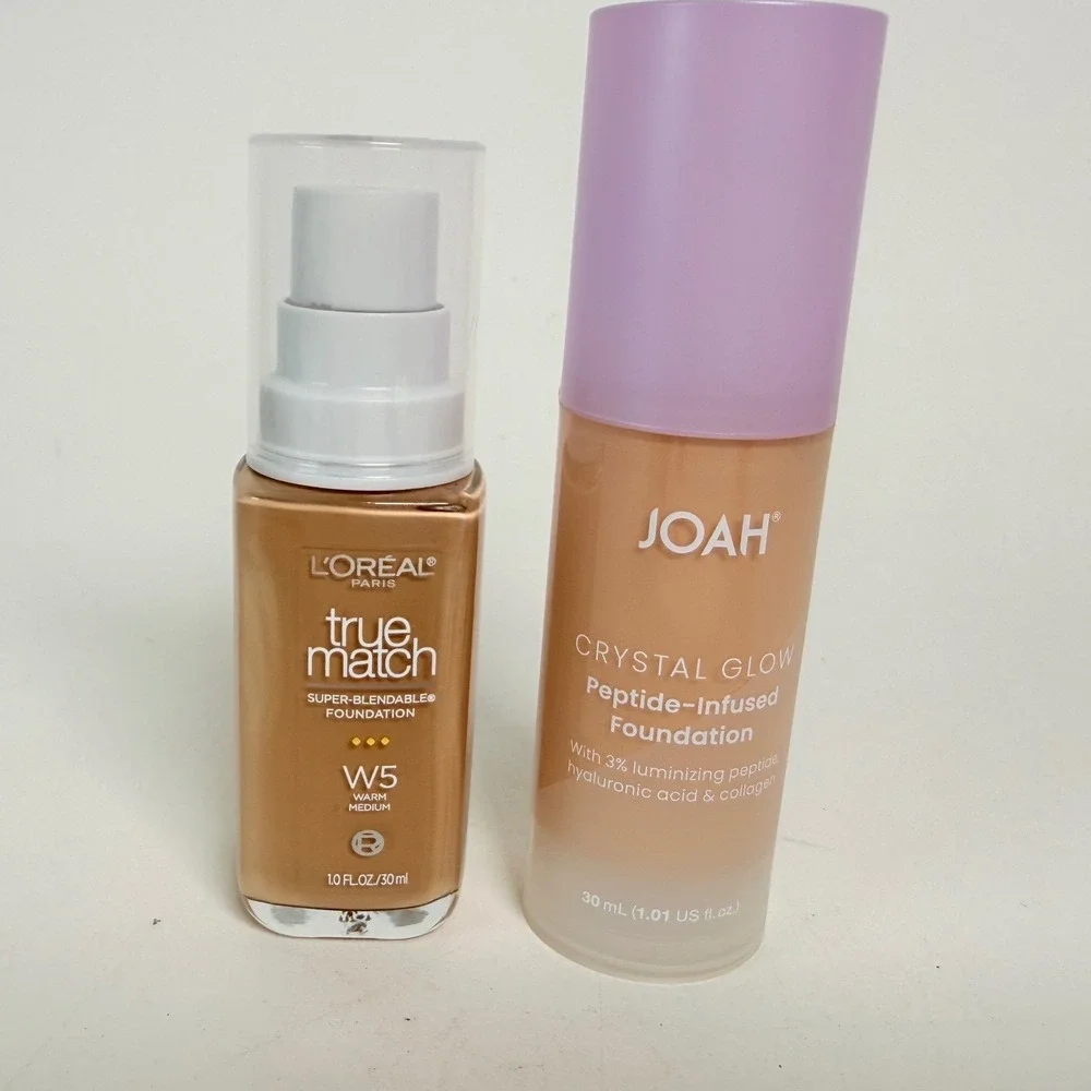 L'Oreal True Match W5 JOAH Crystal Glow FC050 Peptide Foundation Bundle New